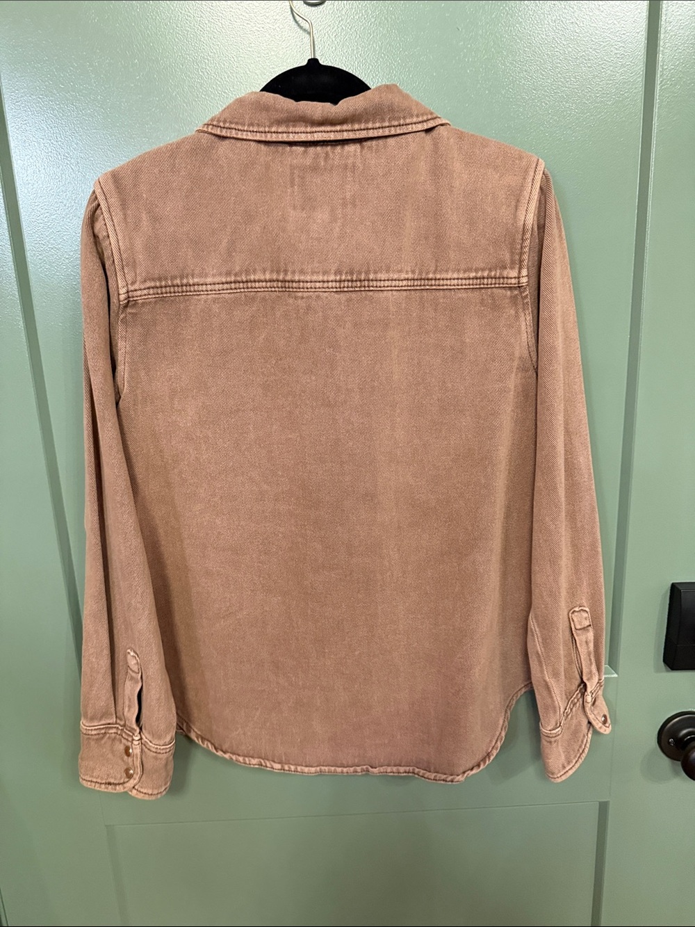 THREAD & SUPPLY Brown/Tan Denim pearl snap - Picture 7 of 7